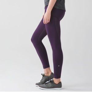 Dark purple run tights 25”